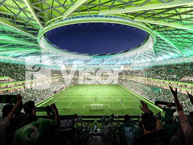 Filets de sécurité type « S » VISORNETS + filets pare-gravats VISORNETS - Stade ARAMCO - Arabie saoudite