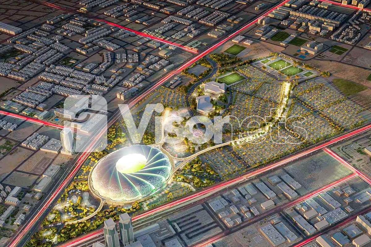 Filets de sécurité type "S" VISORNETS + filets moustiquaires VISORNETS - Aramco Stadium - Arabie Saoudite