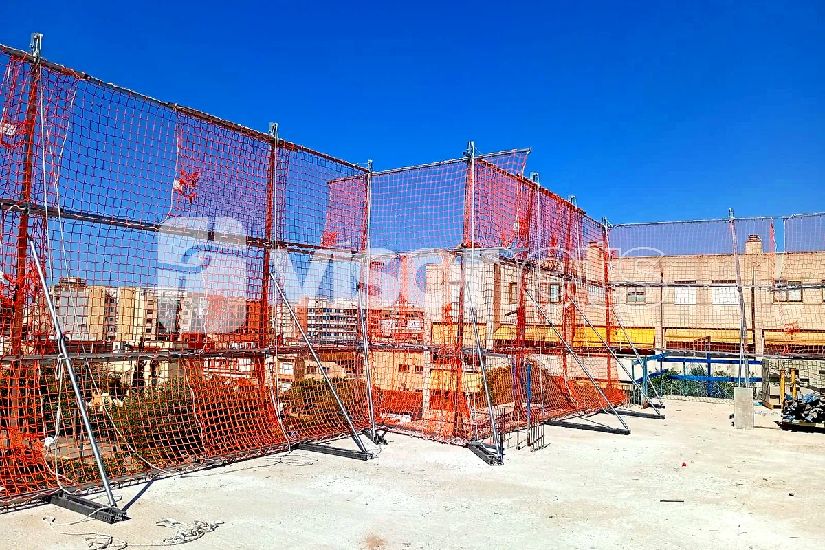 SRP Système de retenue provisoire – Filets de sécurité sur chantier – Projet à Tarragone (Catalogne, Espagne)