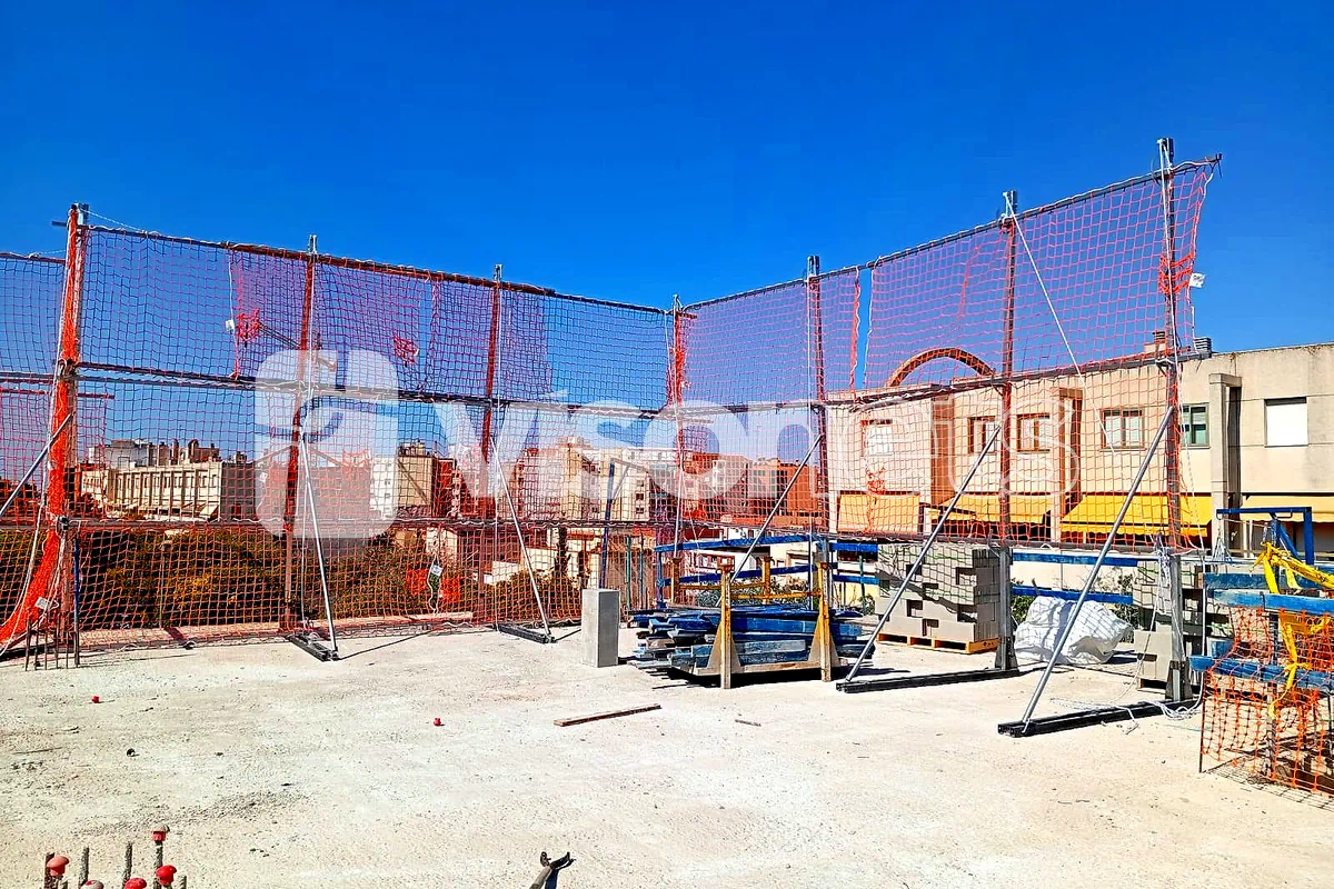 SRP Système de retenue provisoire – Filets de sécurité sur chantier – Projet à Tarragone (Catalogne, Espagne)