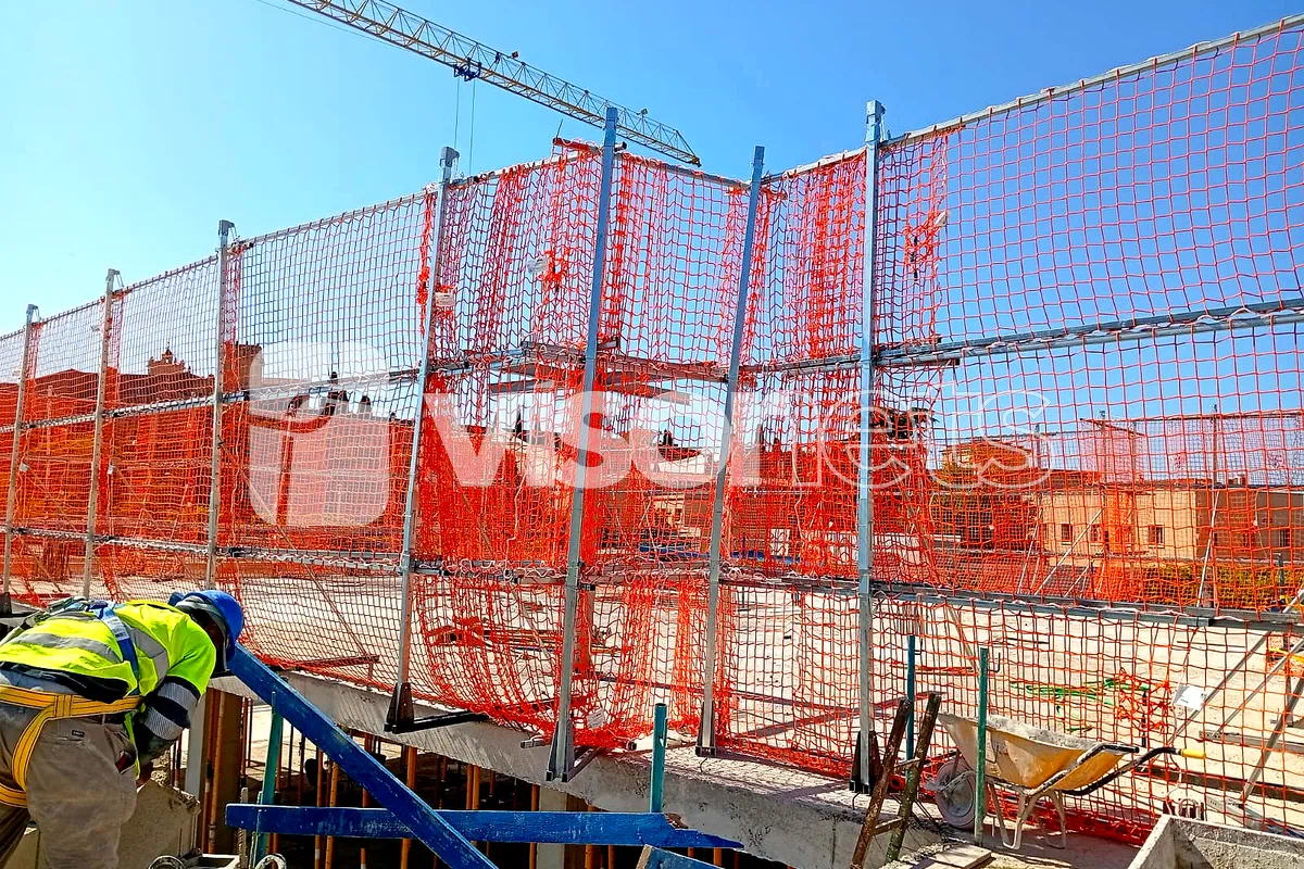 SRP Système de retenue provisoire – Filets de sécurité sur chantier – Projet à Tarragone (Catalogne, Espagne)